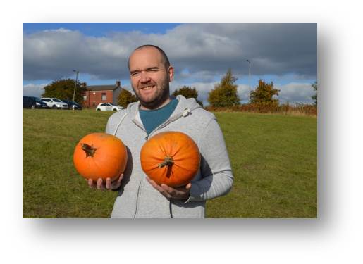 A picture of me with a cracking pair of pumpkins