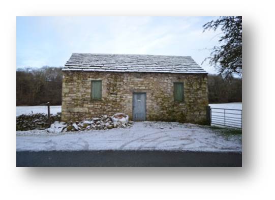 The Temperance Hall in all of its snowy chocolate box glory