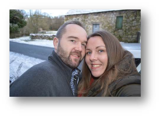 Me and Rachel getting in for a festive picture.