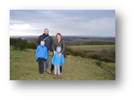 Forcing some air into the kids lungs up Billinge Hill.