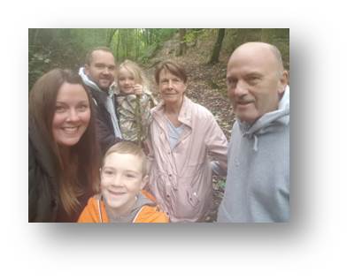 On a gentle walk through Haigh Hall with Gary, Margaret, Rachel and the kids.