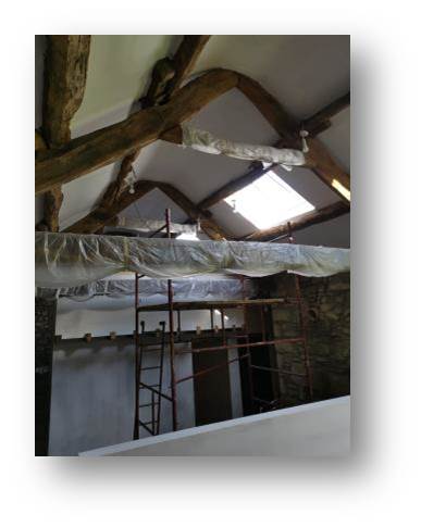 The roof following a lot of painting and prepping by Sam Dalby