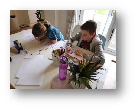 Adam and Emily embracing Lockdown with a poster challenge and a brainstorming session on what they could do with their own YouTube channel.