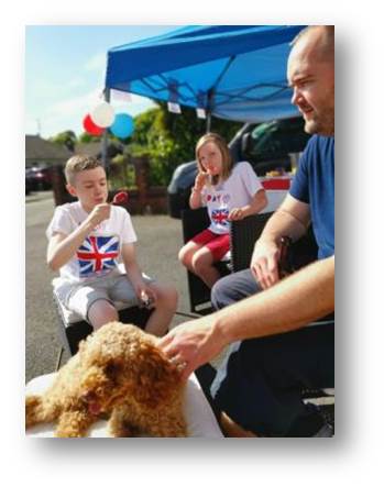 VE Day Celebrations on the driveway